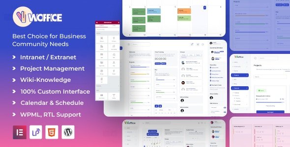 Woffice – Intranet, Extranet & Project Management WordPress Theme nulled