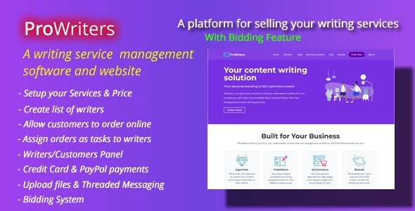 ProWriters - Sell writing services online Nulled