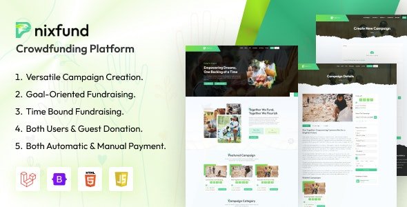 PnixFund - Crowdfunding Platform nulled