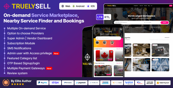 TruelySell - On Demand Service Marketplace & Handyman Marketplace Software | UrbanClap Clone nulled