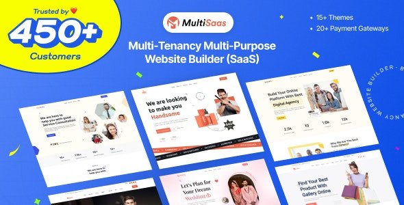 MultiSaas - Multi-Tenancy Multipurpose Website Builder (Saas) Nulled