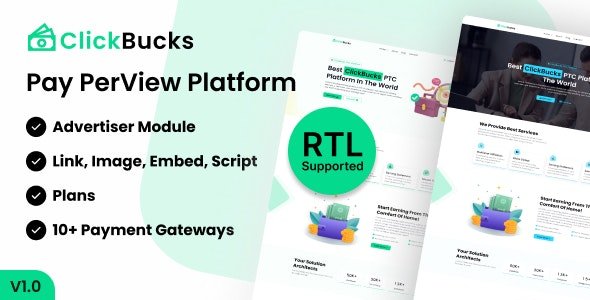 ClickBucks - Pay Per View Platform Nulled