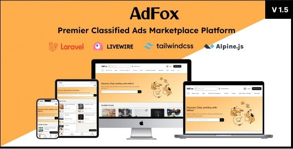 AdFox: Dual-Experience Classified Ads with App-Like Feel on Mobile & Web Interface nulled