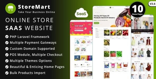 StoreMart SaaS - Online Product Selling Business Website Builder nulled